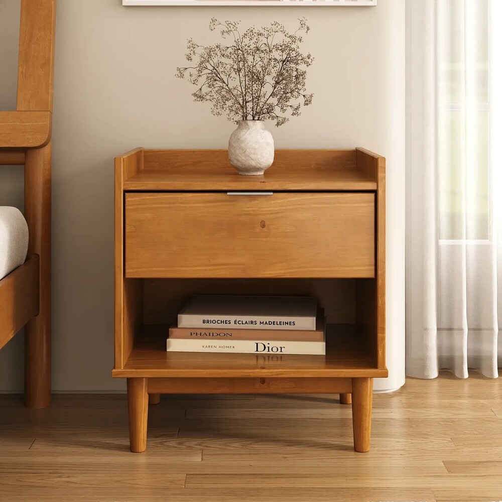 MESA DE LUZ MADERA MACIZA 1 CAJÓN DORMITORIO MESA DE LUZ MADERA MACIZA 1 CAJÓN DORMITORIO