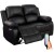 Sofá Sillón 2 Cuerpos Reclinable Masajeador Electrico Living Color Variante Negro