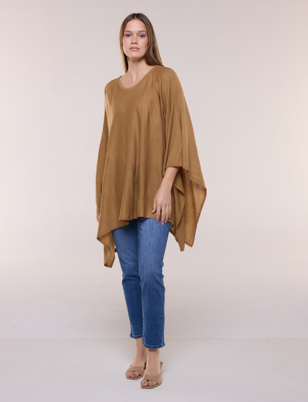 Poncho Solid TOSTADO