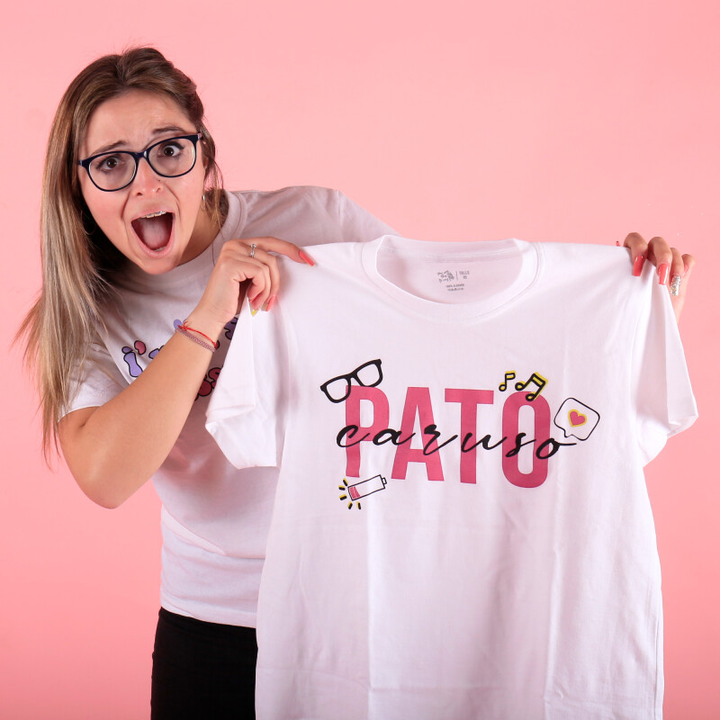 Remera de Mujer You are the tik to my tok Pato Caruso Blanco