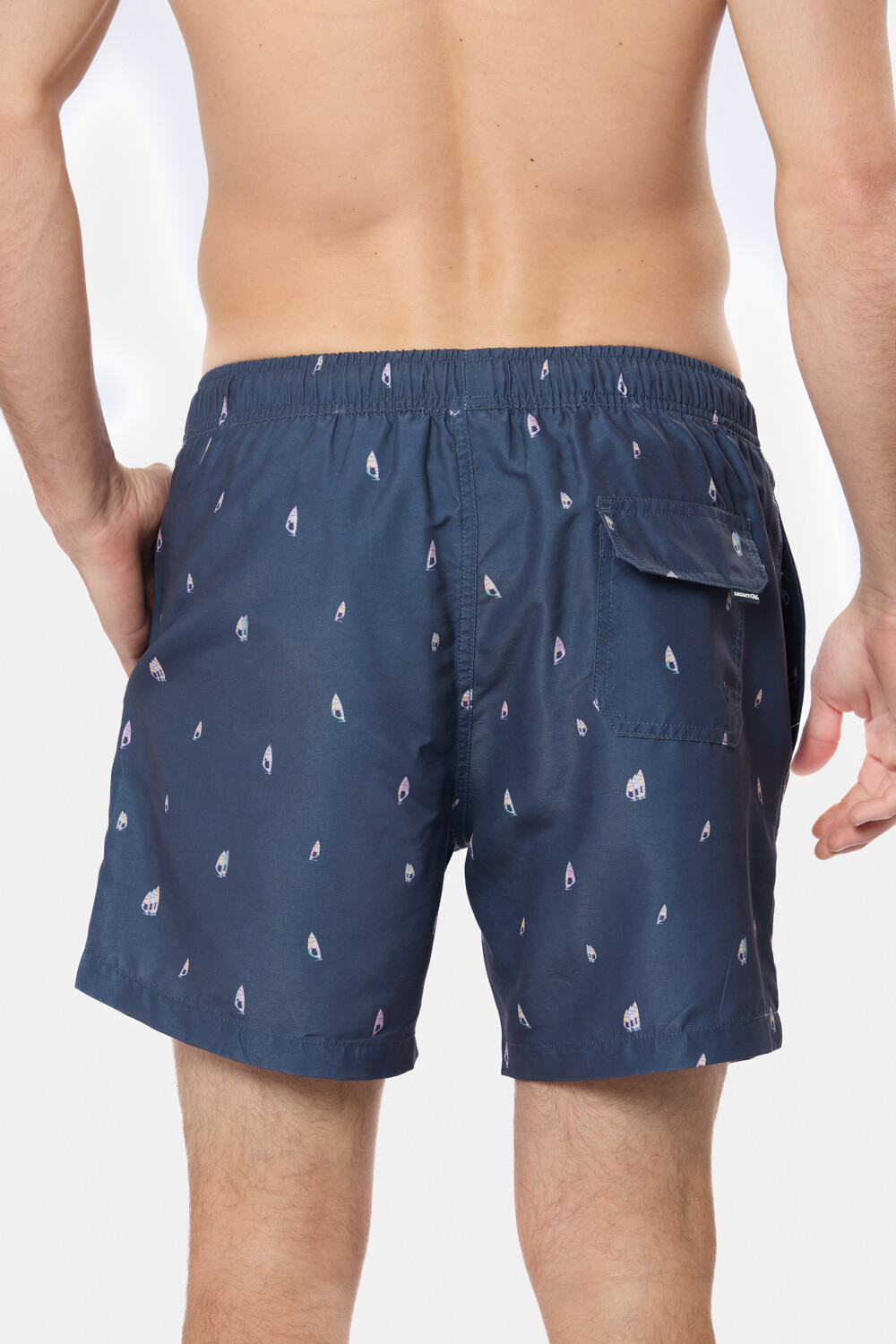 SHORT DE BAÑO ESTAMPADO Azul