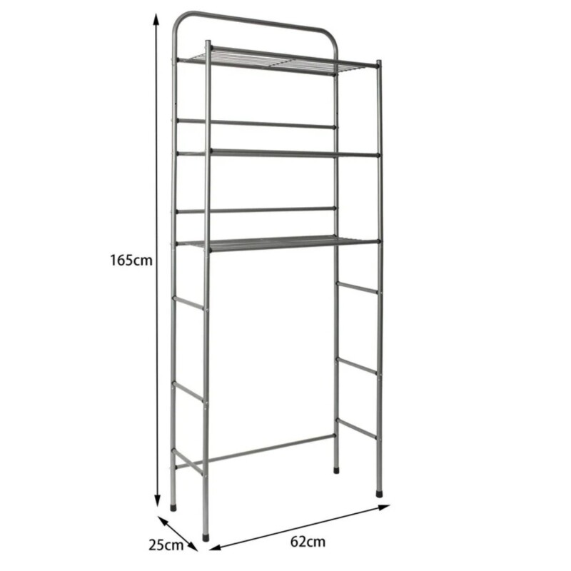 Mueble sobre inodoro Sensei D´Acqua 3 estantes Plateado