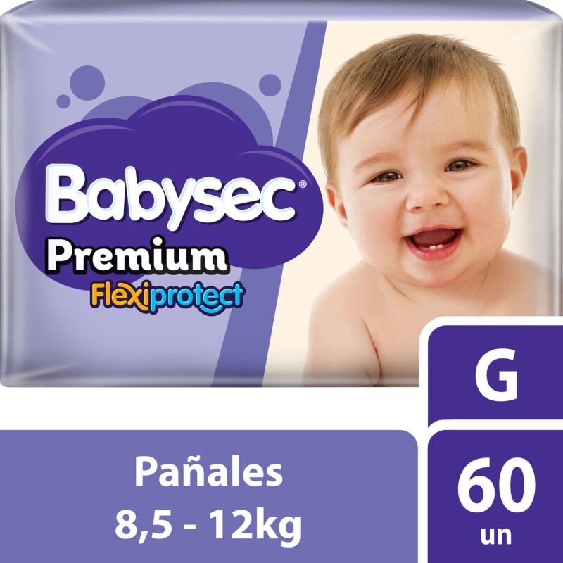 Pañales Babysec Premium Flexiprotect G X60