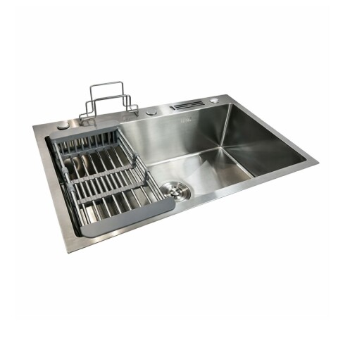 Pileta de cocina simple C/guarda objetos 75x45x22cm Pileta De Cocina Simple C/guarda Objetos 75x45x22cm