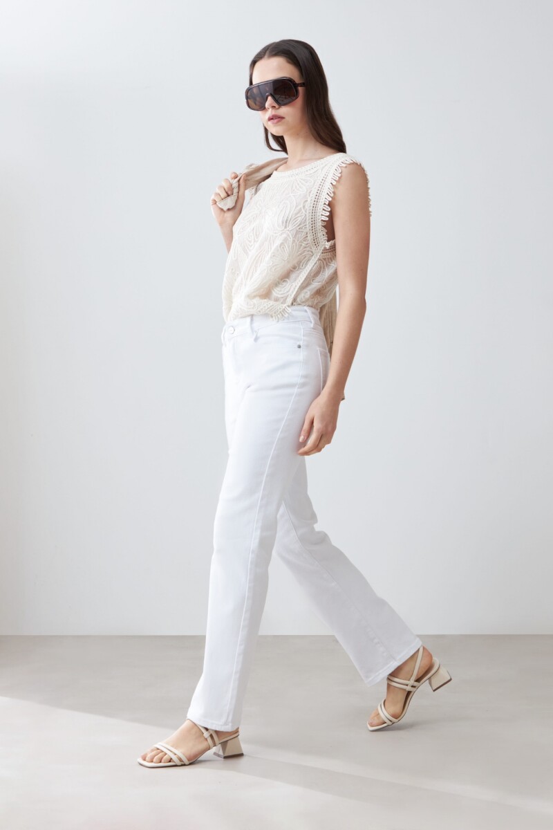 Jean recto Amy - blanco 
