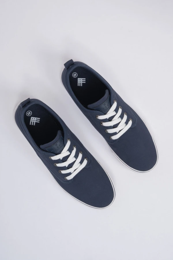 Zapatilla acordonada canvas Azul Marino