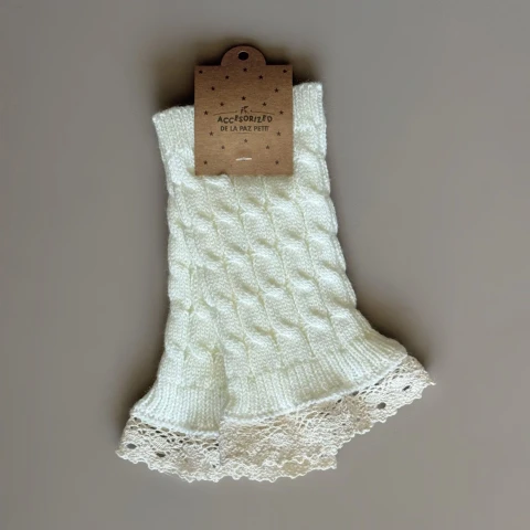 Polaina Con Puntilla Crudo