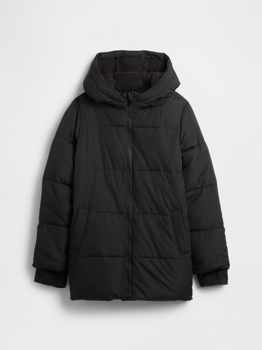 Campera Warmest Larga Niña - Black 