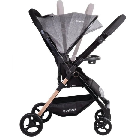 Coche City Manillar Reversible y Plegado Compacto con una Mano - Gris Coche City Manillar Reversible y Plegado Compacto con una Mano - Gris