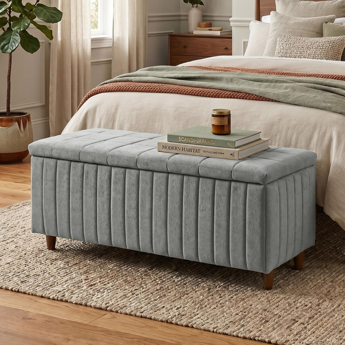 Baúl Pie De Cama Amplio Queen 160cm - Ferrara 