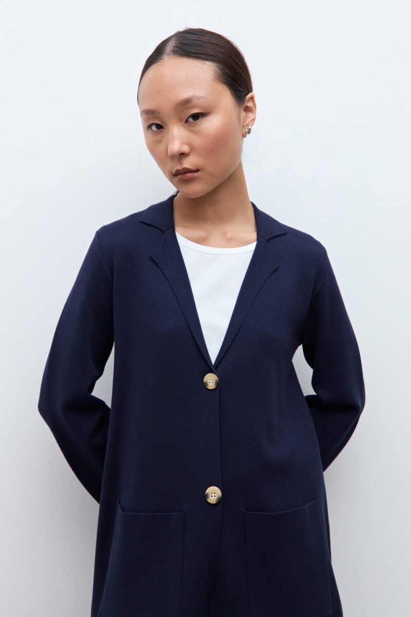 Sacón con bolsillos azul marino