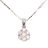 colgante Roseta de oro blanco 18k con brillantes (sin cadena) colgante Roseta de oro blanco 18k con brillantes (sin cadena)