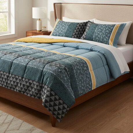 Acolchado Cannon King c/2 Fundas Polialgodón y Guata Térmica Raison