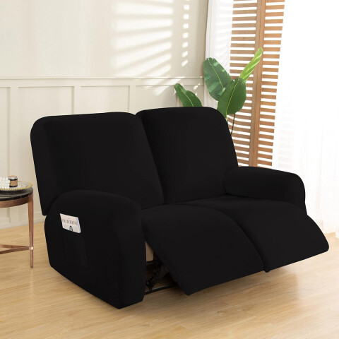 Funda sillon reclinable 2 cuerpos lisa Negro