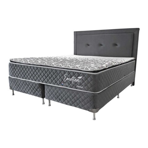 Sommier Paraná Emotion 180x200 cm Gris (Base + Colchón + Cabecera) Sommier Paraná Emotion 180x200 cm Gris (Base + Colchón + Cabecera)