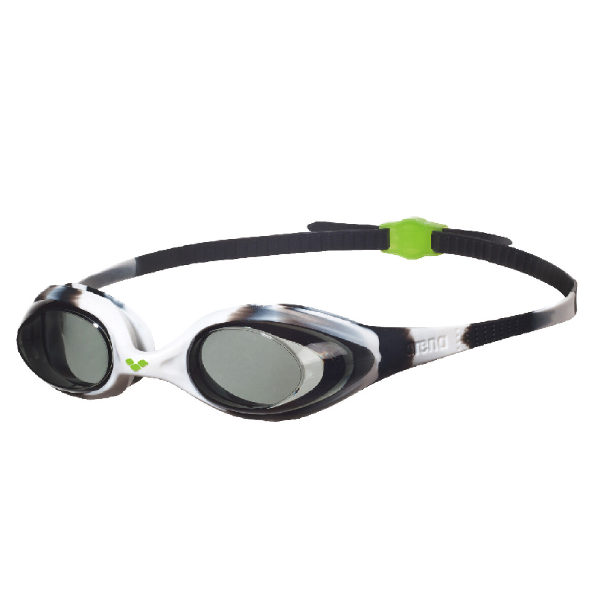 Lentes De Natacion Para Niños Arena Spider Junior Goggles (6 a 12 años) - Blanco y Negro 