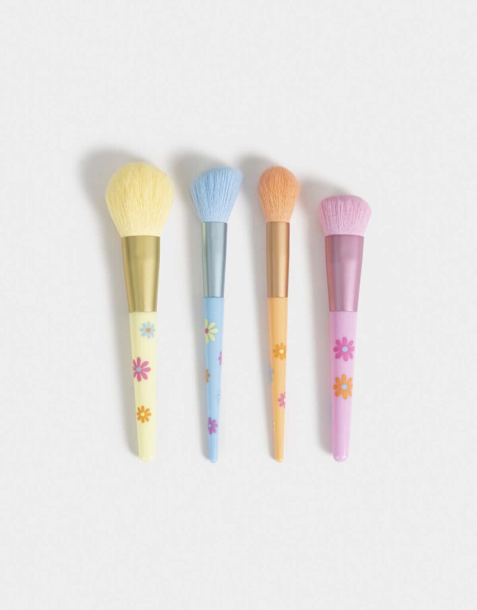 Set De Brochas Para Maquillaje - Combinacion Multicolor 