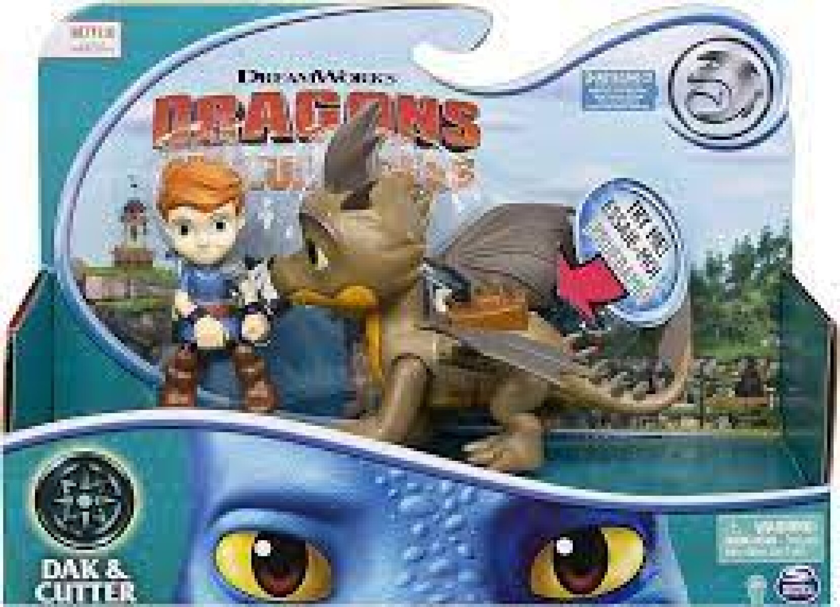 Dragones Figuras de Rescue Riders, Cutter y Dak 