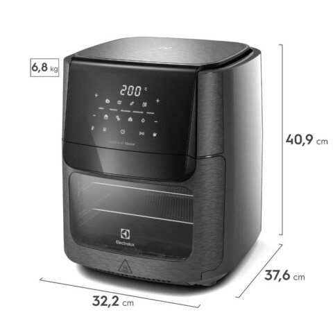 Freidora Air Fryer Electrolux EAF90 12 Litros Digital Negro Freidora Air Fryer Electrolux EAF90 12 Litros Digital Negro