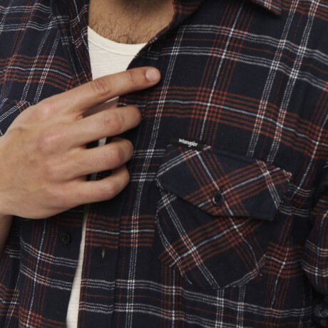 Camisa Wrangler de Hombre - FLANNEL SHIRT - WLS102UR ELD