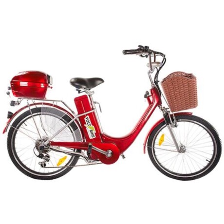 Bicicleta Electrica Voltbike Clasica New Bateria Litio Roja