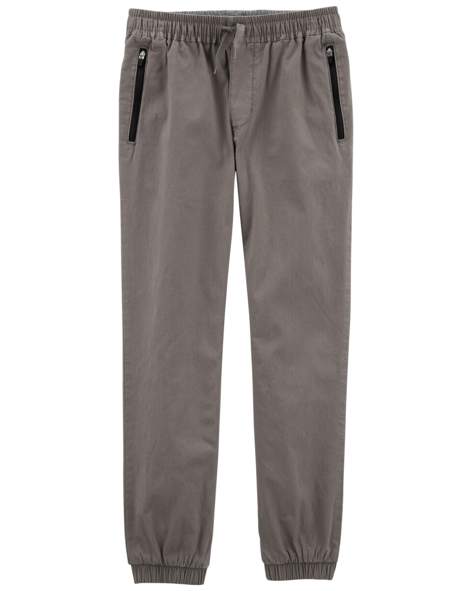 Pantalón deportivo de lona, gris 