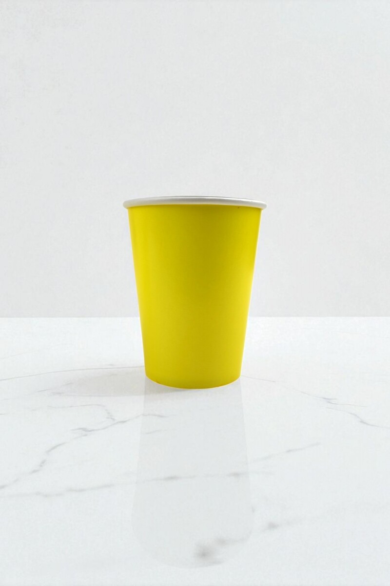 Vaso polipapel 8 oz - AMARILLO 