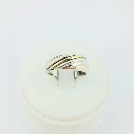 Anillo de Plata 925 con double de Oro 18k. Anillo de Plata 925 con double de Oro 18k.