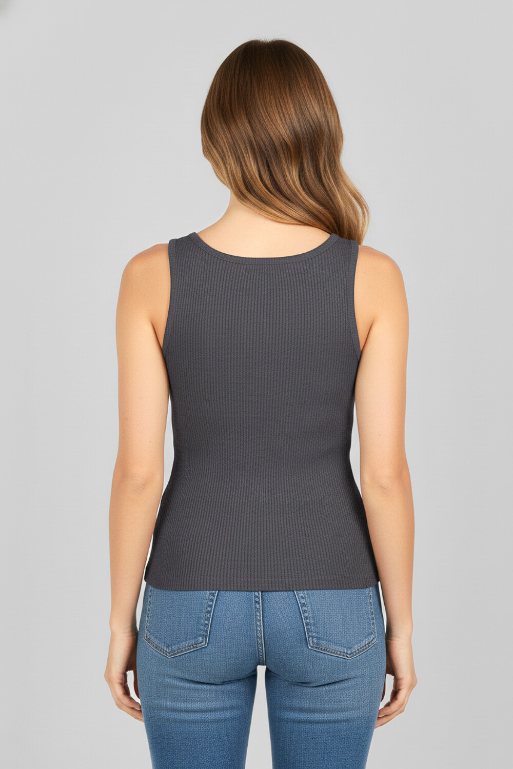 Musculosa Tache Gris Oscuro