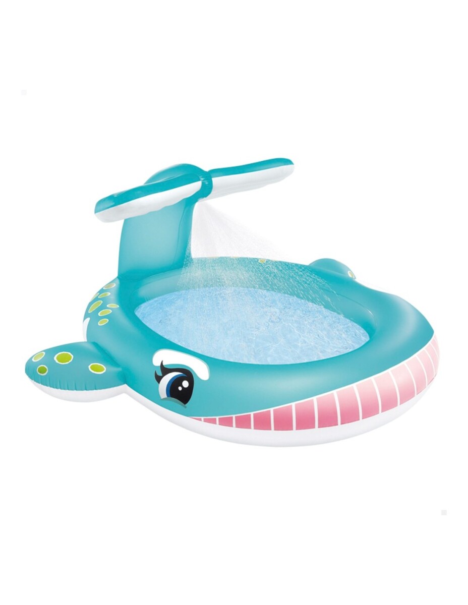 INTEX PISCINA INFLABLE INFANTIL BALLENA C/SPRAY ASPERSOR 201X196X91 CMS 200 LTS 