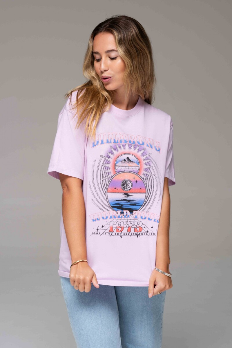 WORLD TRIP OVER TEE V-violeta