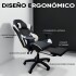 Silla Gamer Reclinable Reforzada Apoyapies Comoda Premium Ax Variante Color Negro