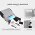Set Mochila Porta Notebook Morral Neceser 3 En 1 Con USB Variante Color Gris