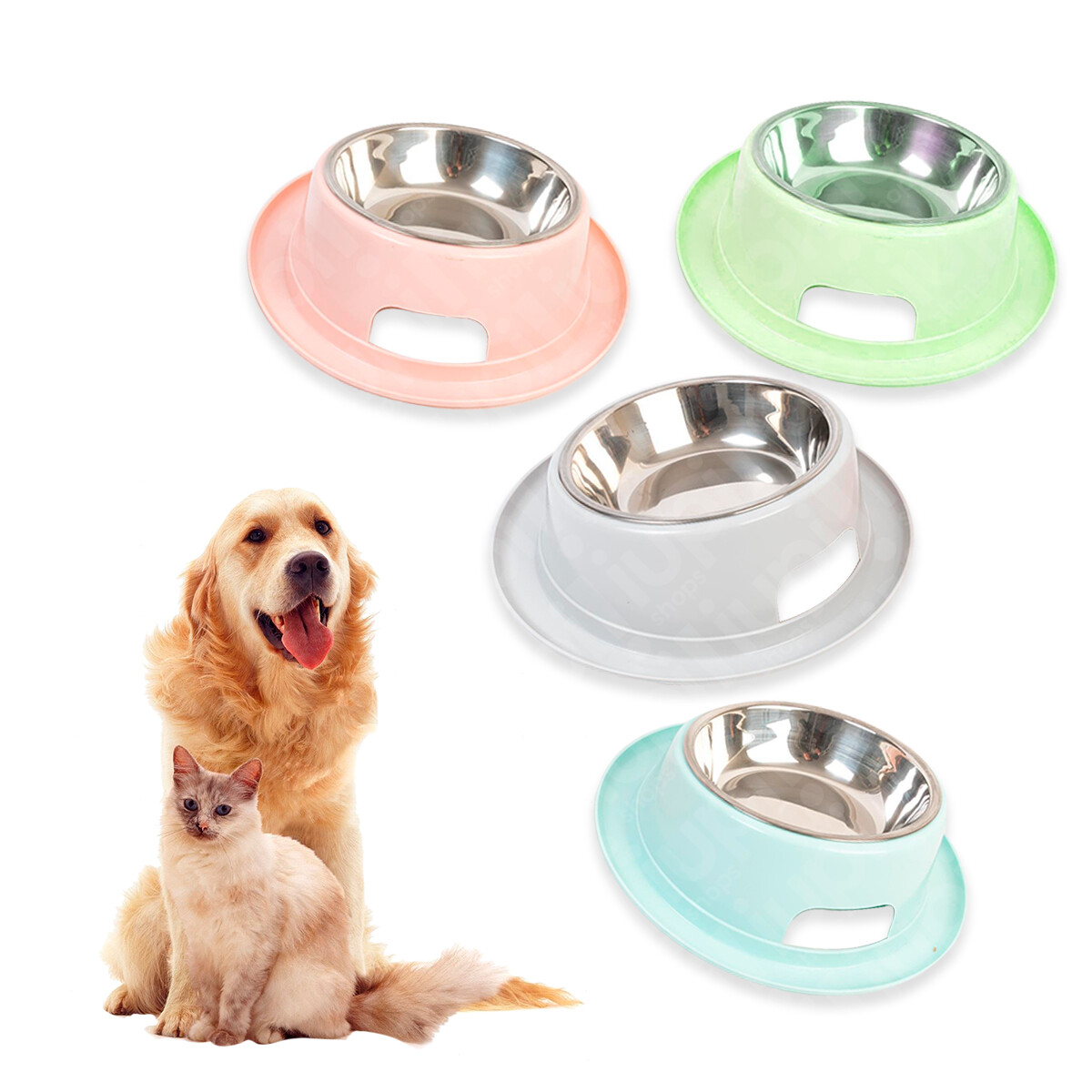 Bowl Comedero Para Mascotas Anti Hormigas Anti Deslizante - Color celeste 