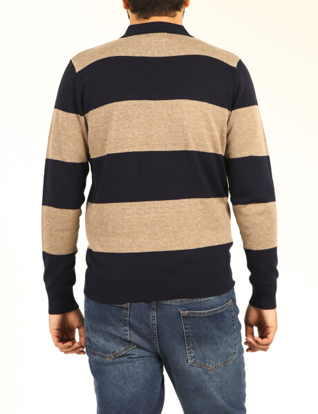 470997 SWEATER HARRY Azul Oscuro / Beige