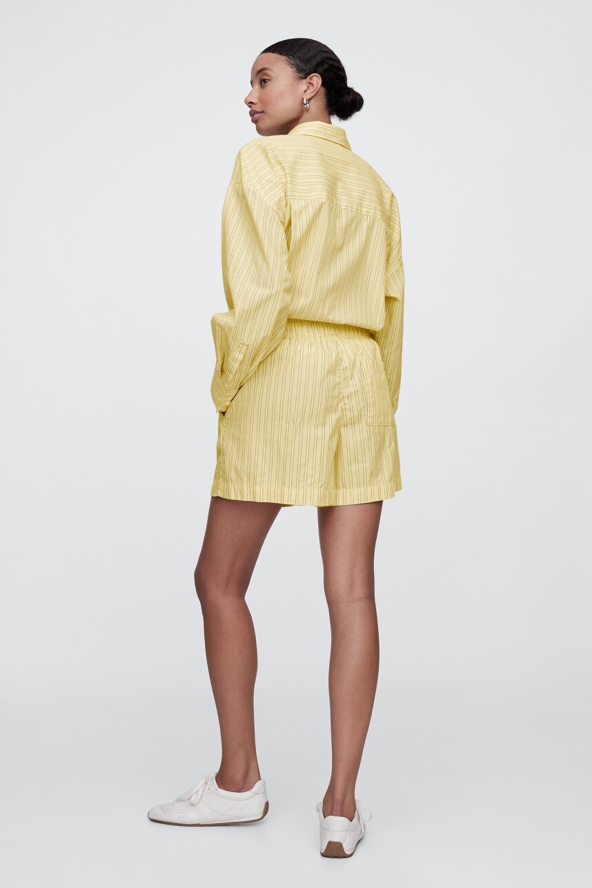 Short A Rayas Mujer Yellow Stripe
