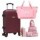 Set Valija Rígida Grande + 6 Organizadores Equipaje + Bolso Bordó