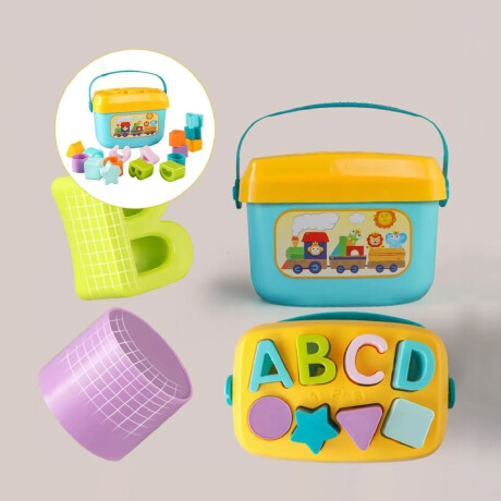 Juego de Encastre Formas/Letras para Bebés +18M Plástico Multicolor