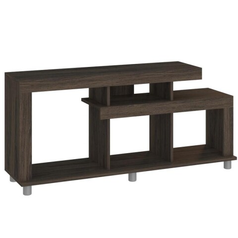 Rack TV Venicio hasta 42" Living Moderno 117cm - MDP 15mm con Nichos y Patas - Rustico Marrón Rack TV Venicio hasta 42" Living Moderno 117cm - MDP 15mm con Nichos y Patas - Rustico Marrón