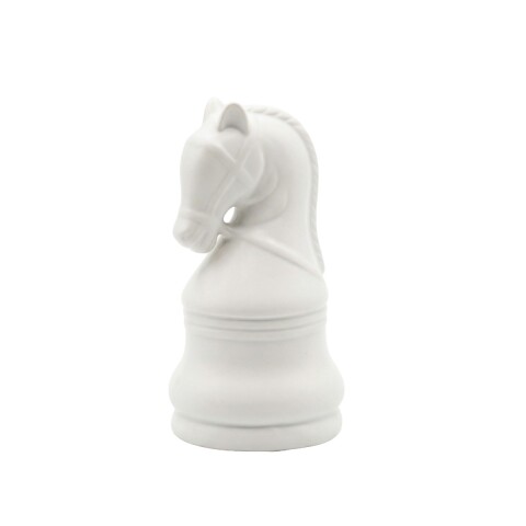 FIG CERAMICA AJEDREZ CABALLO BLANCO 8.5X16CM Unica