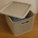 Caja organizadora simil ratán 5L CAPPUCCINO