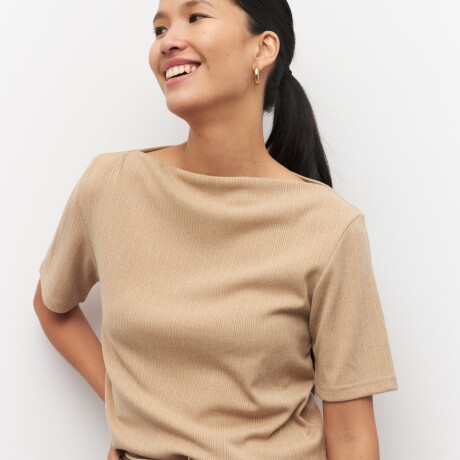 REMERA MORENA Beige Melange