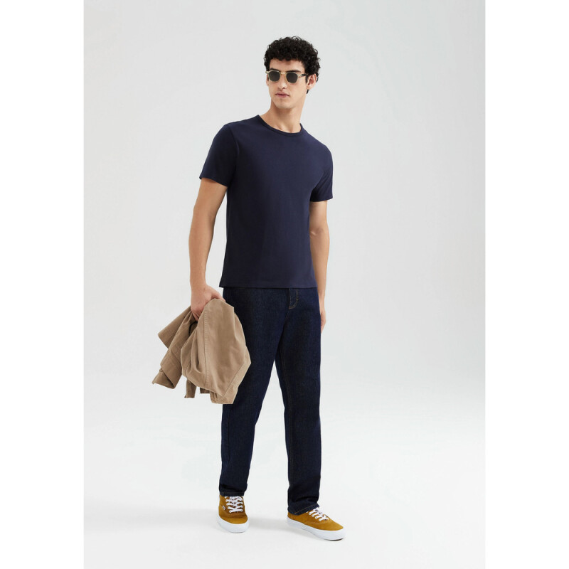 CAMISETA MM MASC AZUL ESCURO