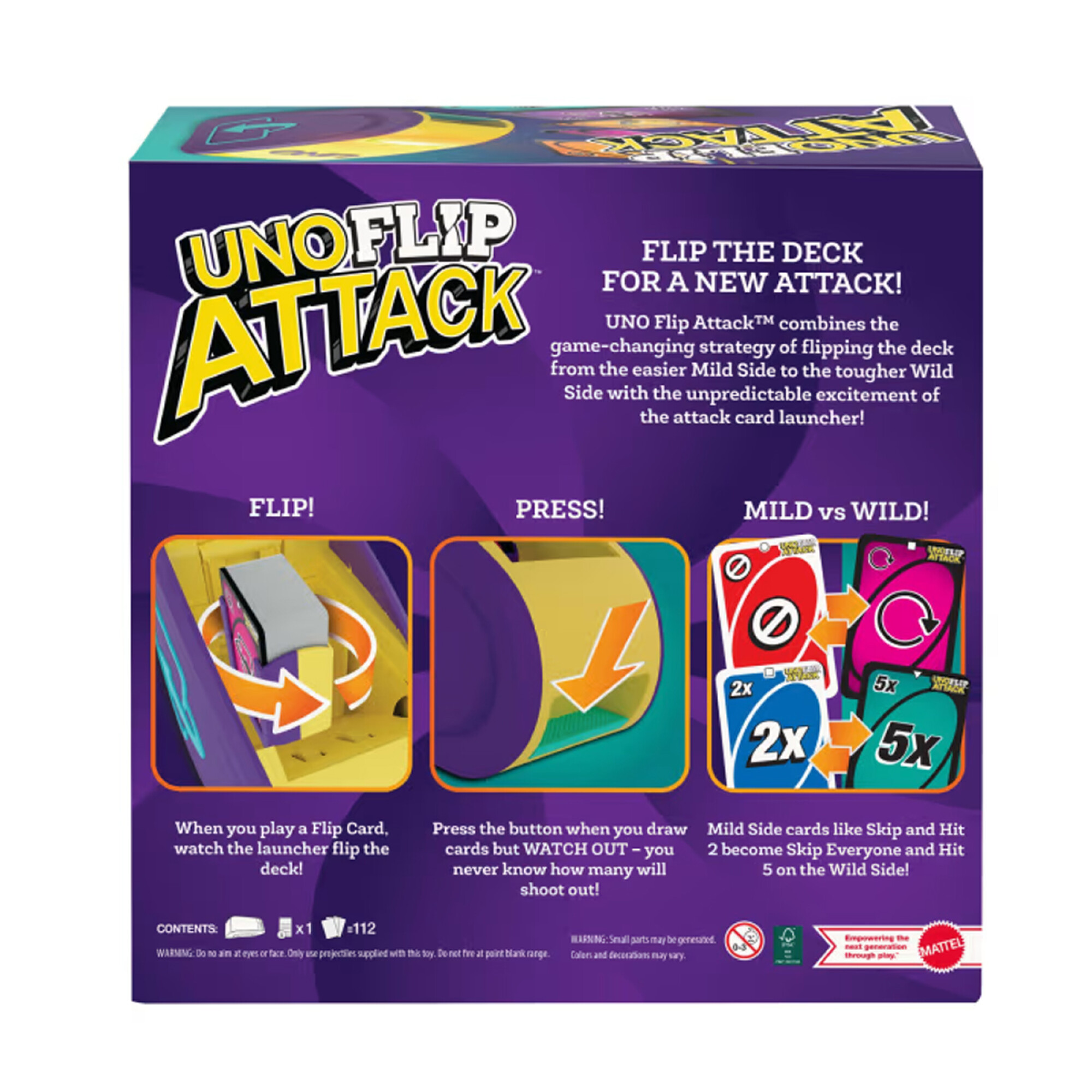 Cuantas Cartas Juego De Cartas Uno Flip UNO Flip Attack Mattel
