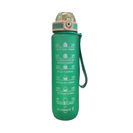 Botella de Agua Motivacional 1L Verde