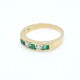 Anillo en oro 18k con esmeraldas y brillantes Anillo en oro 18k con esmeraldas y brillantes
