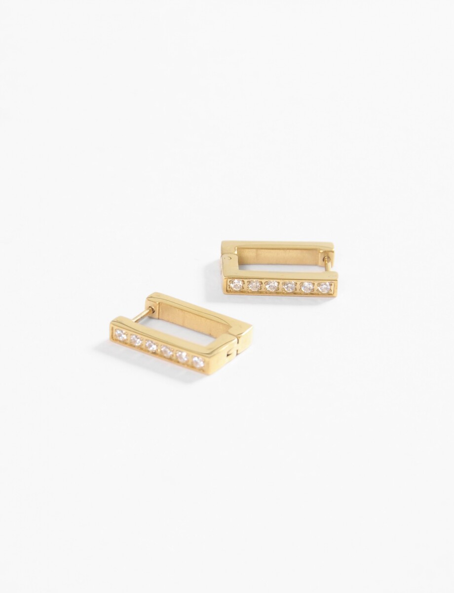 Aros acero recto 13 mm - dorado 