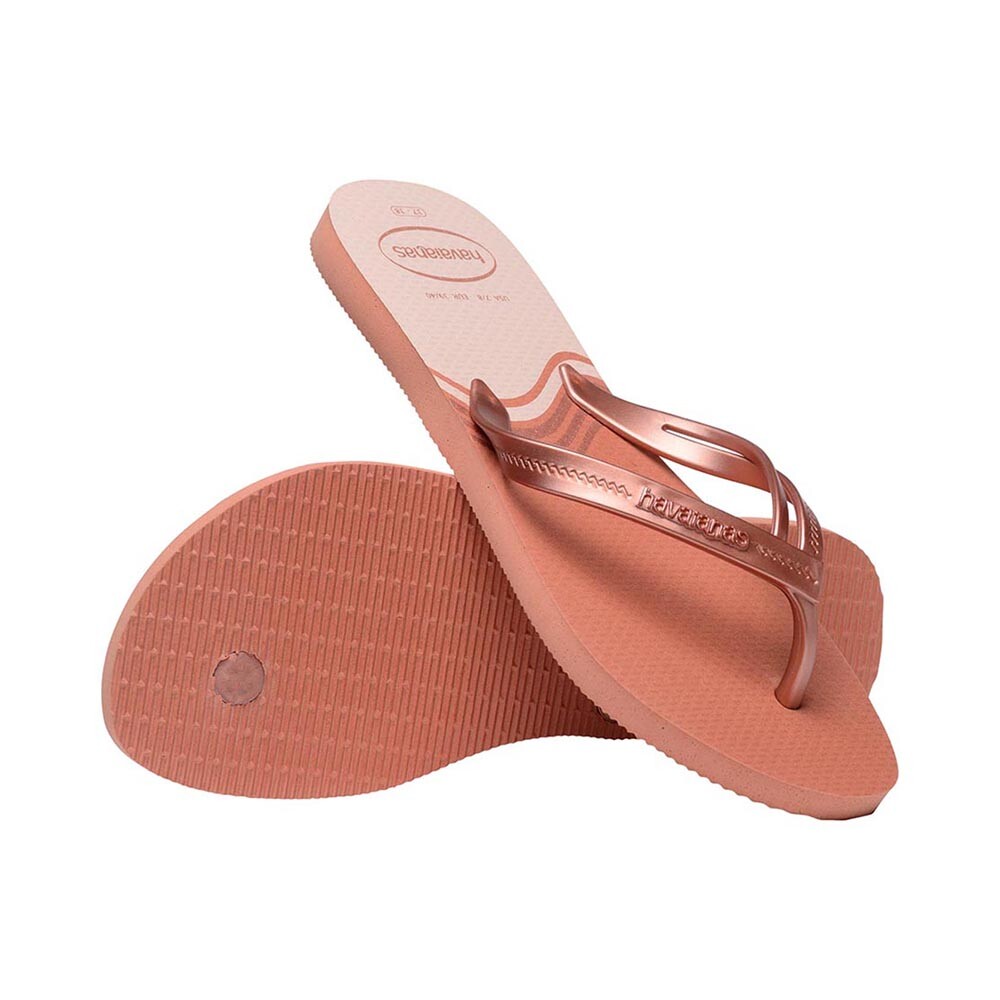 Sandalias Havaianas Elegance Print Grafito Arcilla Rosa