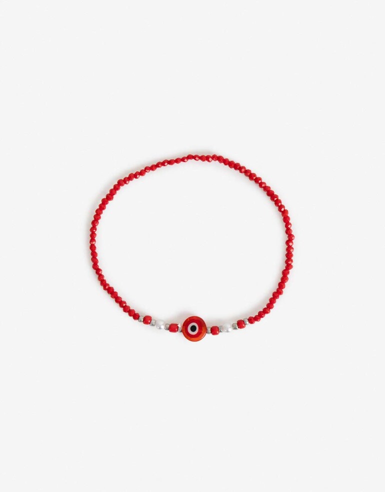 Pulseras Elásticas Color Pulseras Elásticas Lucky - Rojo Medio
