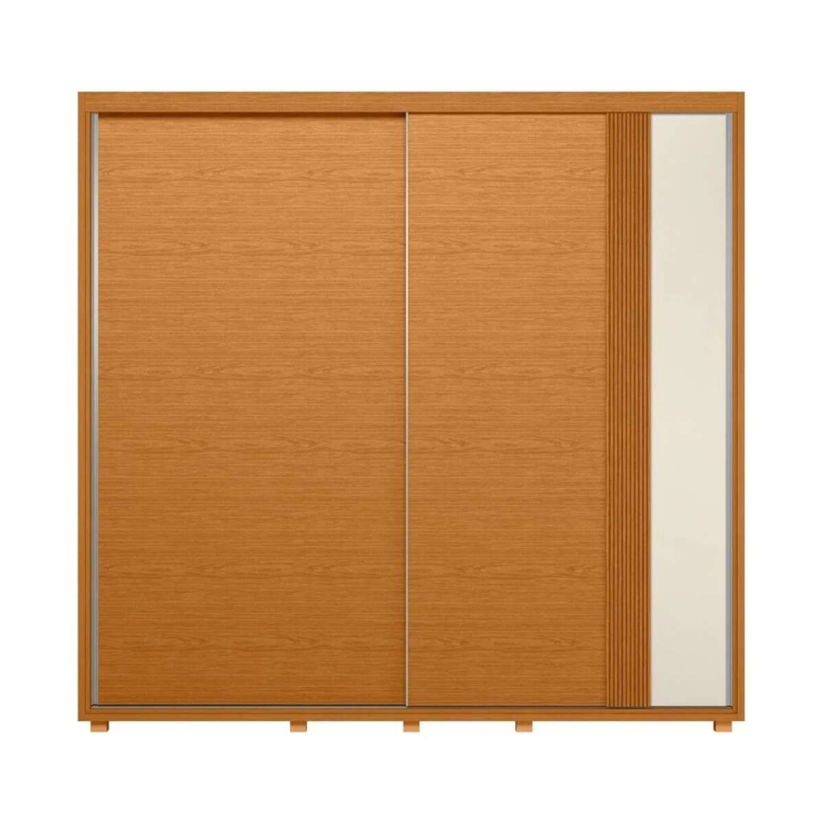 Ropero 2 puertas corredizas 4 cajones Acacia - Marron 